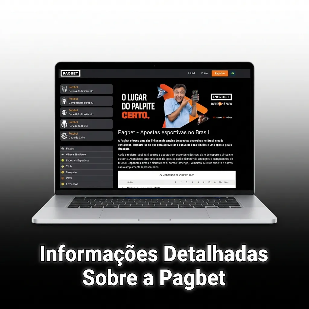 Interface do aplicativo de apostas esportivas Pagbet em celular.