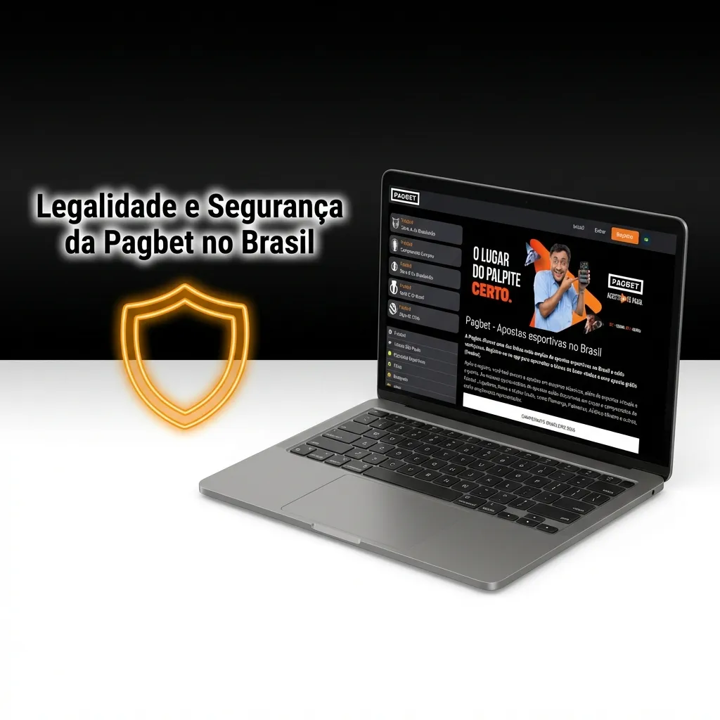 Ilustração da segurança e legalidade da Pagbet no Brasil para apostas online.