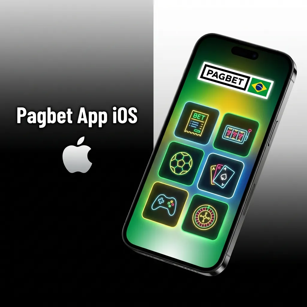 Interface do aplicativo de apostas Pagbet exibida na tela de um iPhone com iOS.