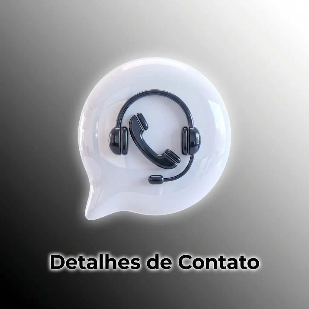 Opções de contato do suporte ao cliente: chat ao vivo, e-mail e ajuda.