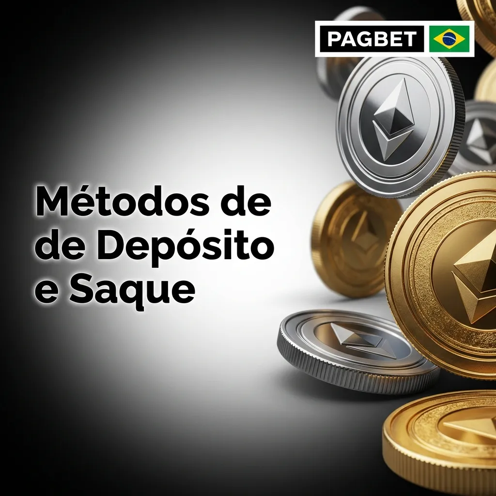 Métodos de depósito e saque via PIX, BTC, USDT, ETH, LTC, BCH, DOGE, XRP, TRX e BNB.