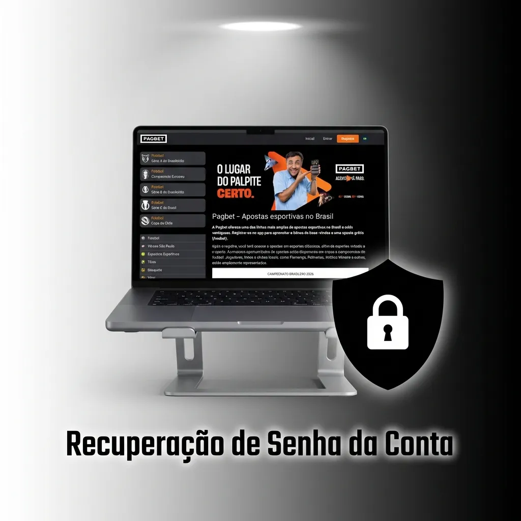 Tela de recuperação de senha da Pagbet com campos para redefinir o acesso.