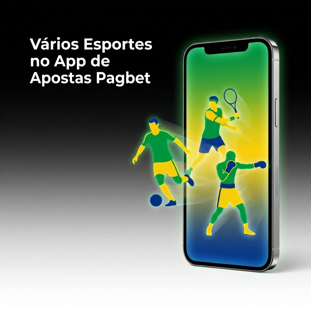 Interface do app Pagbet exibindo ícones de futebol, basquete, eSports e outras modalidades.
