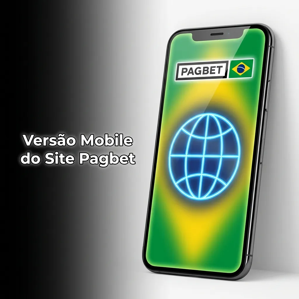 Interface da versão mobile do site Pagbet exibida em um smartphone.